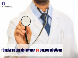 TÜRKİYEDE BİN KİŞİ BAŞINA 1,8 DOKTOR DÜŞÜYOR