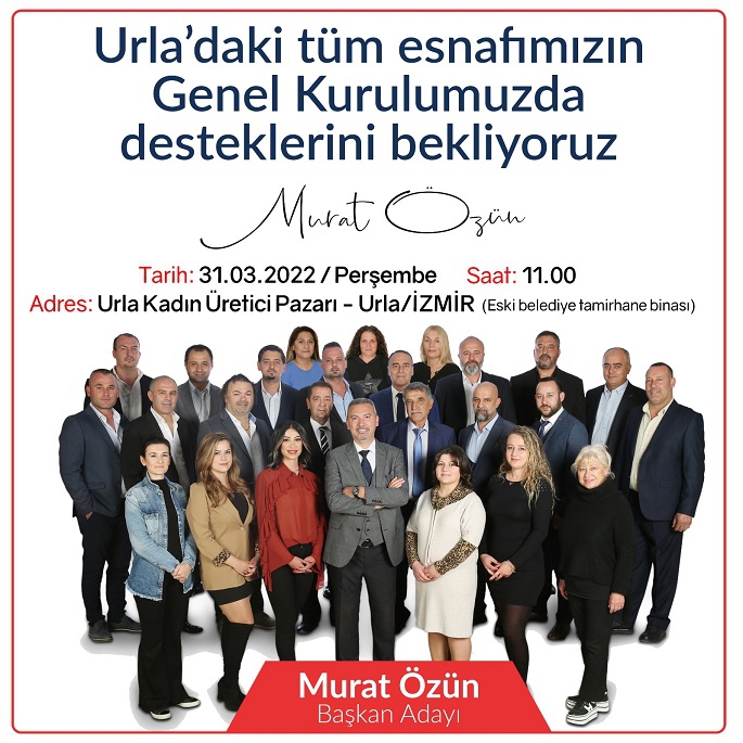 Urla Esnafının Seçim Yarışında Murat Özün ve Ekibi Sosyal Mecralarda